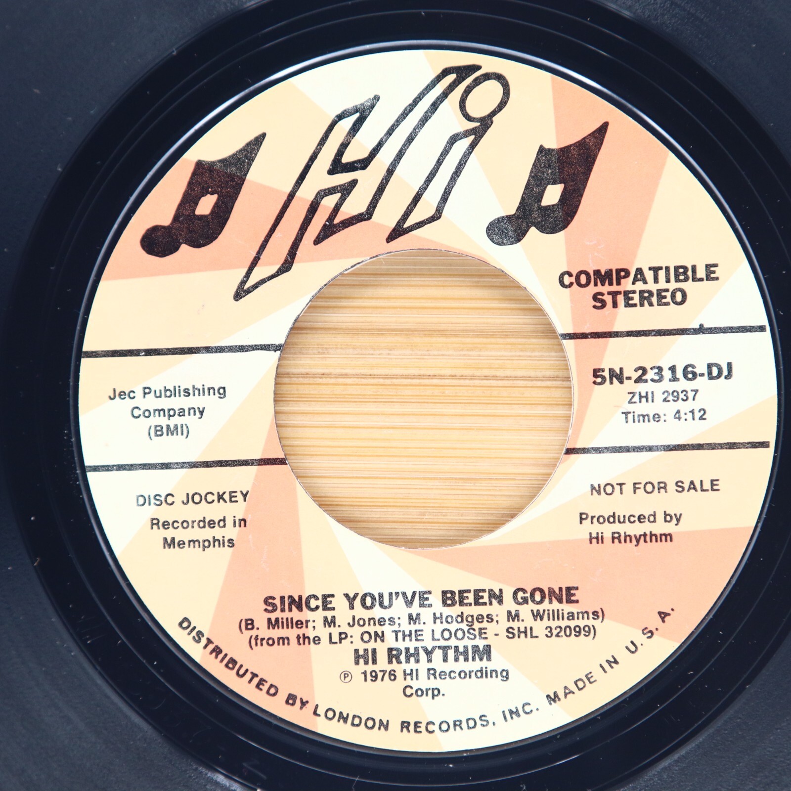 HI RHYTHM - SINCE YOU'VE BEEN GONE / SUPERSTAR - SOUL 45 PROMO HI