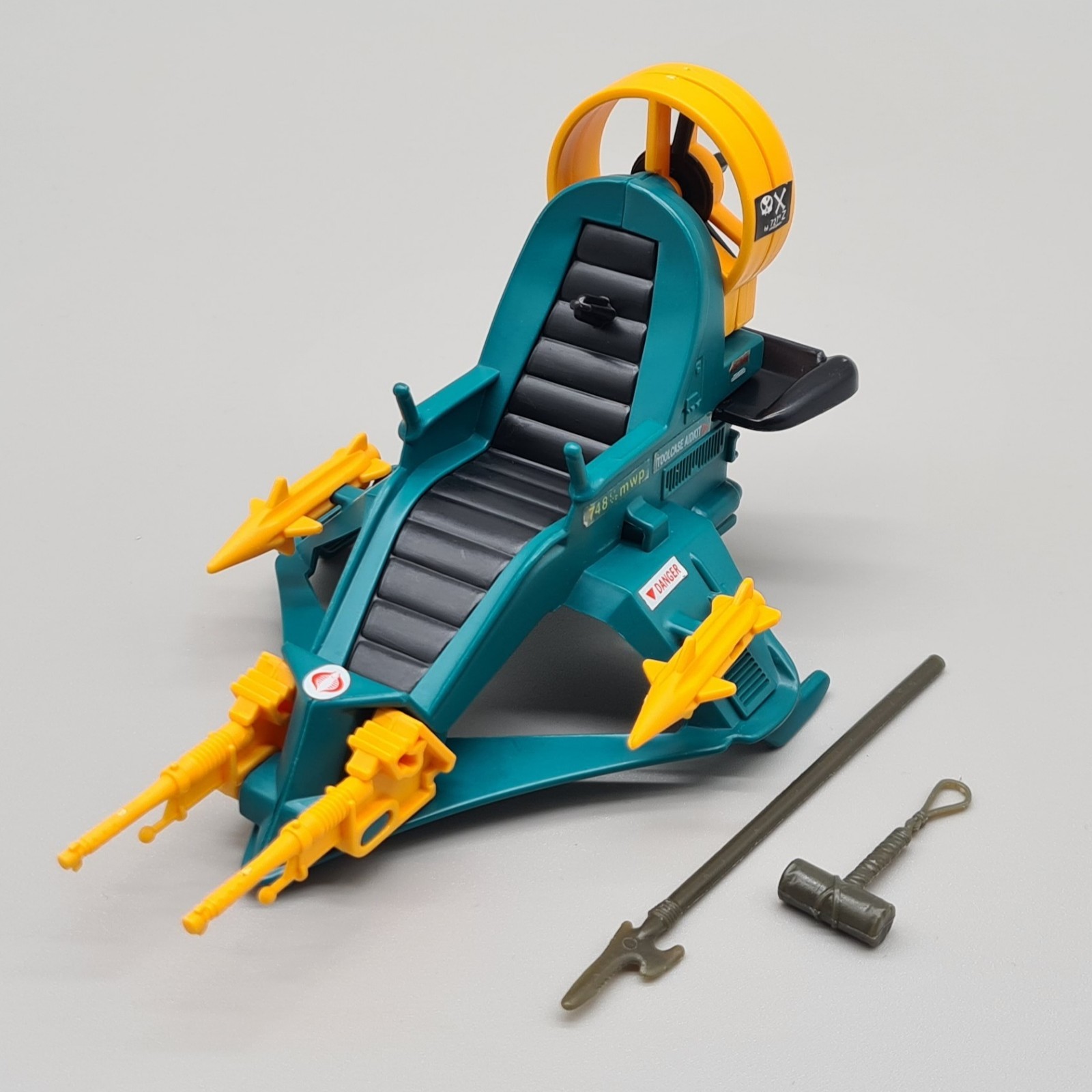 Veicolo vintage GI Joe Action Force Dreadnok Air Skiff 1987 completo Hasbro
