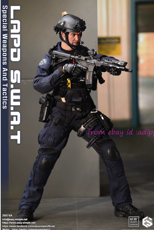 Perfect Easy&Simple 1/6 26074a Lapd Swat Action Figure In Stock Model