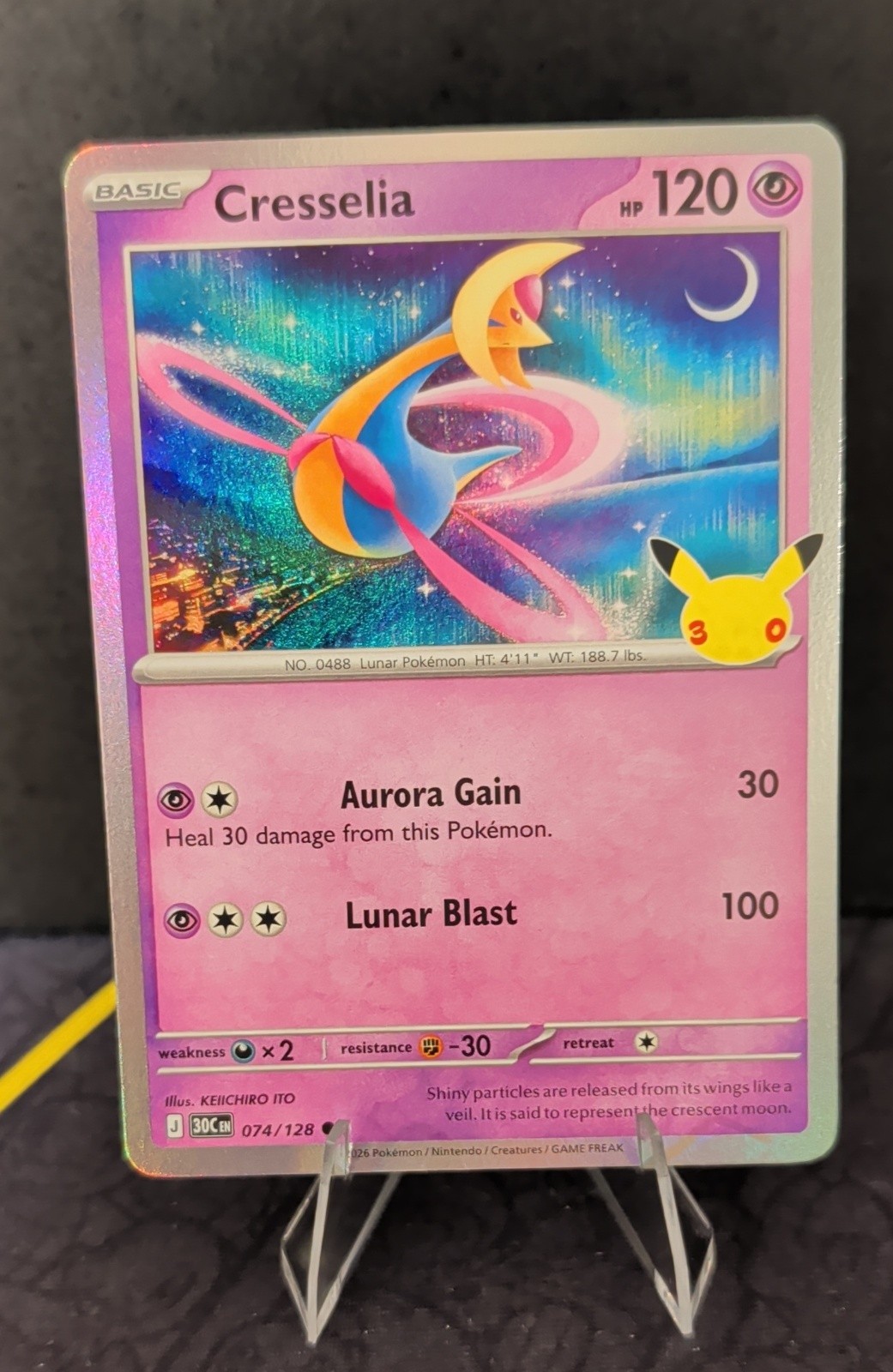 Cresselia 074/128 Me: Holo Celebrazione 30°
