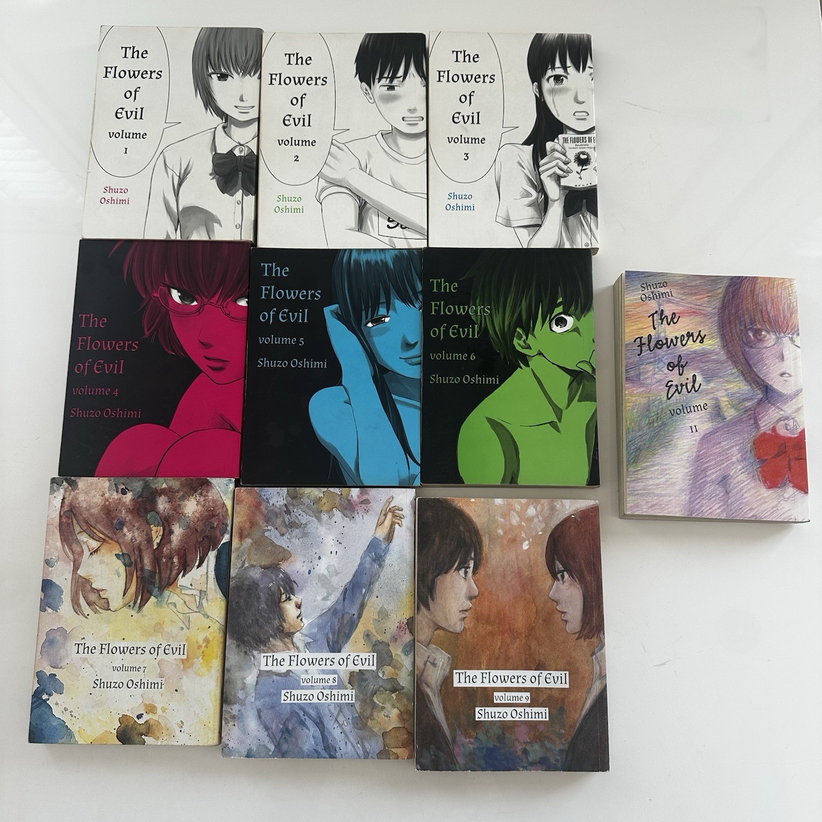 I fiori del male Shinzo Oshimi manga inglese vol. 1-9 e 11, fuori produzione verticale