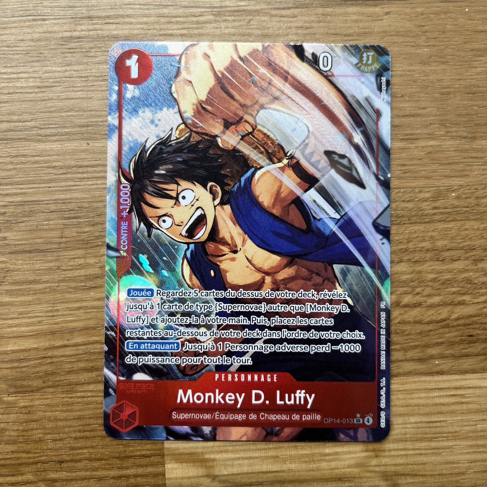 Carte One Piece Monkey D. Luffy OP14-013 SR Alt FR 🇫🇷 Mint