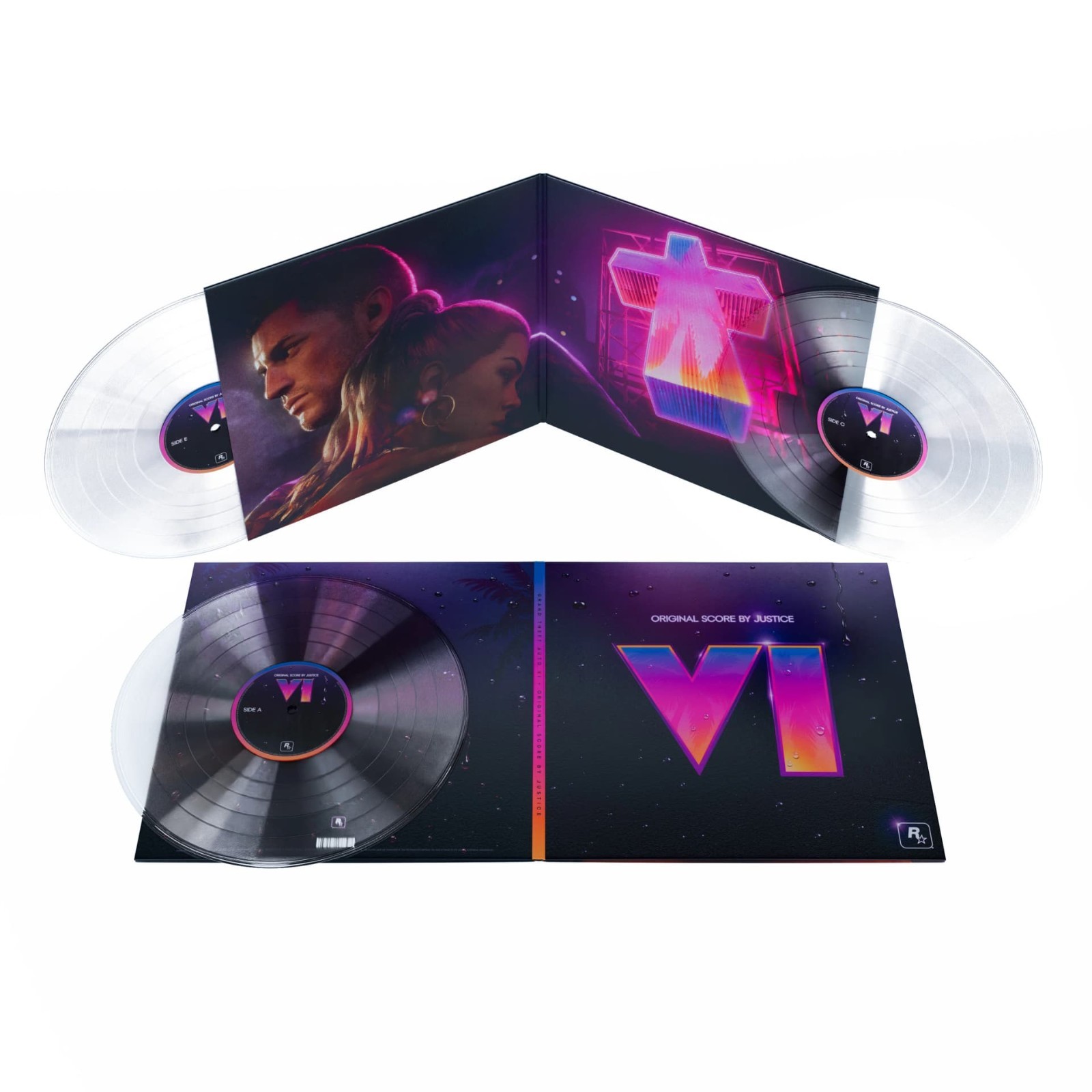 Grand Theft Auto VI 6 Original Score Album Justice Vinyl Clear Indie Exclusive