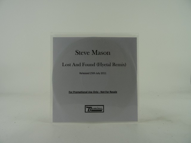 STEVE MASON LOST AND FOUND (A76) 1 Track Promo CD Single plus White Sleeve DOMIN