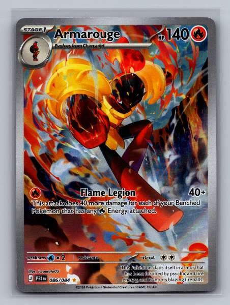 Armarouge 086/084 Paldean Fates Ultra Rare Illustration Rare NM Pokemon TCG
