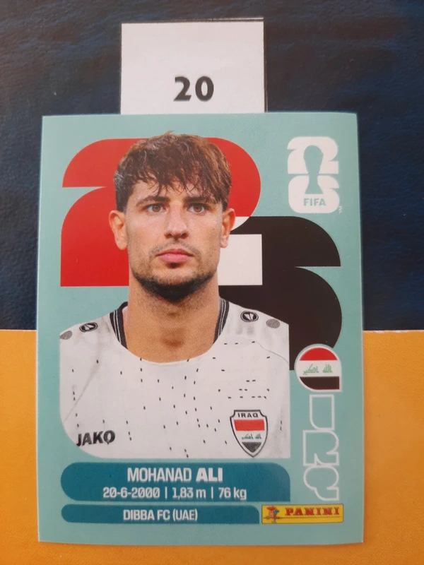 IRQ 20 sticker carte vignette panini fifa 2026 coupe du monde foot iraq