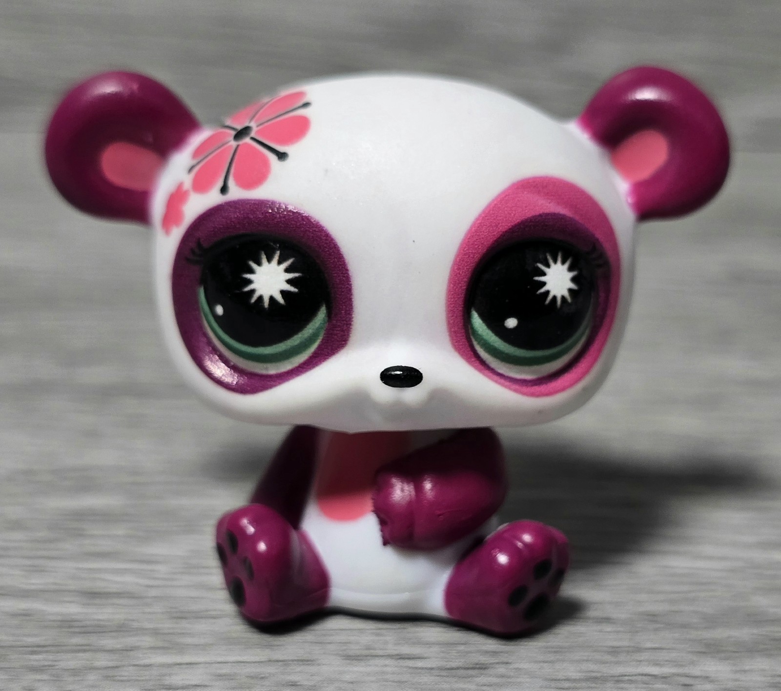 Hasbro Littlest Pet Shop statuina G7 picchio verde #75 uccellino con cresta arancione