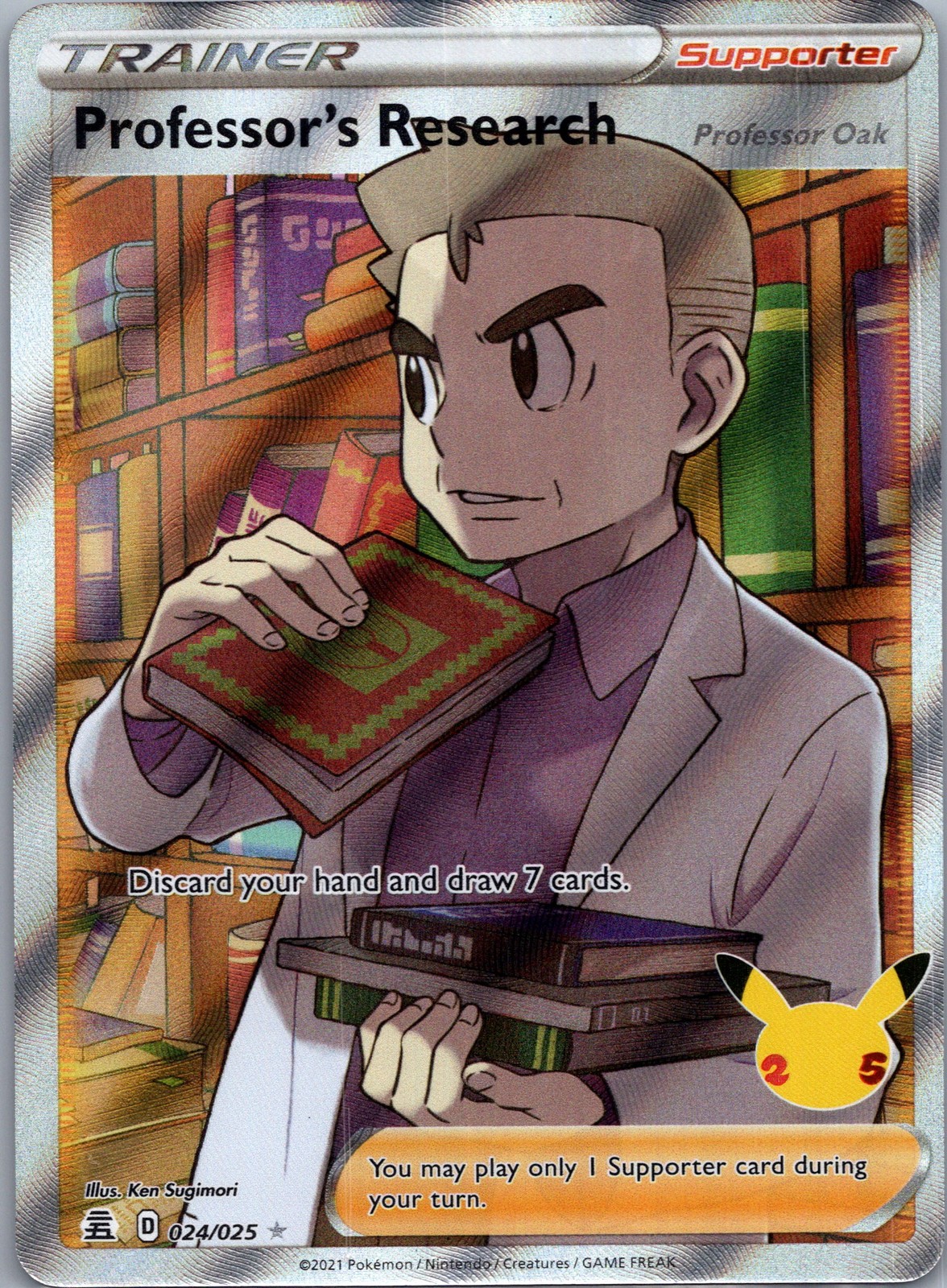 Pokemon Celebrazioni #024/025 Ricerca del Professore [Professor Oak] (Full Art)