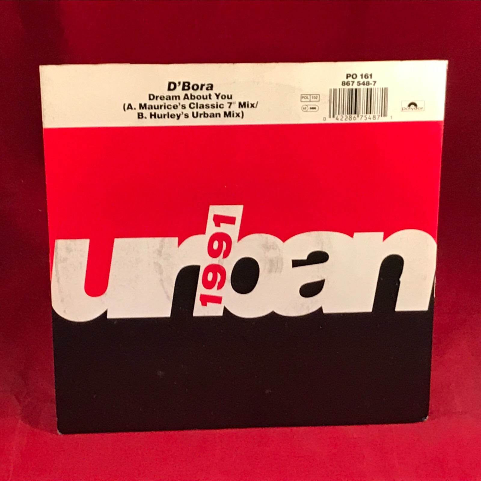 D'BORA Dream About You 1991 UK 7" vinyl single Hurley's Urban Mix record 45