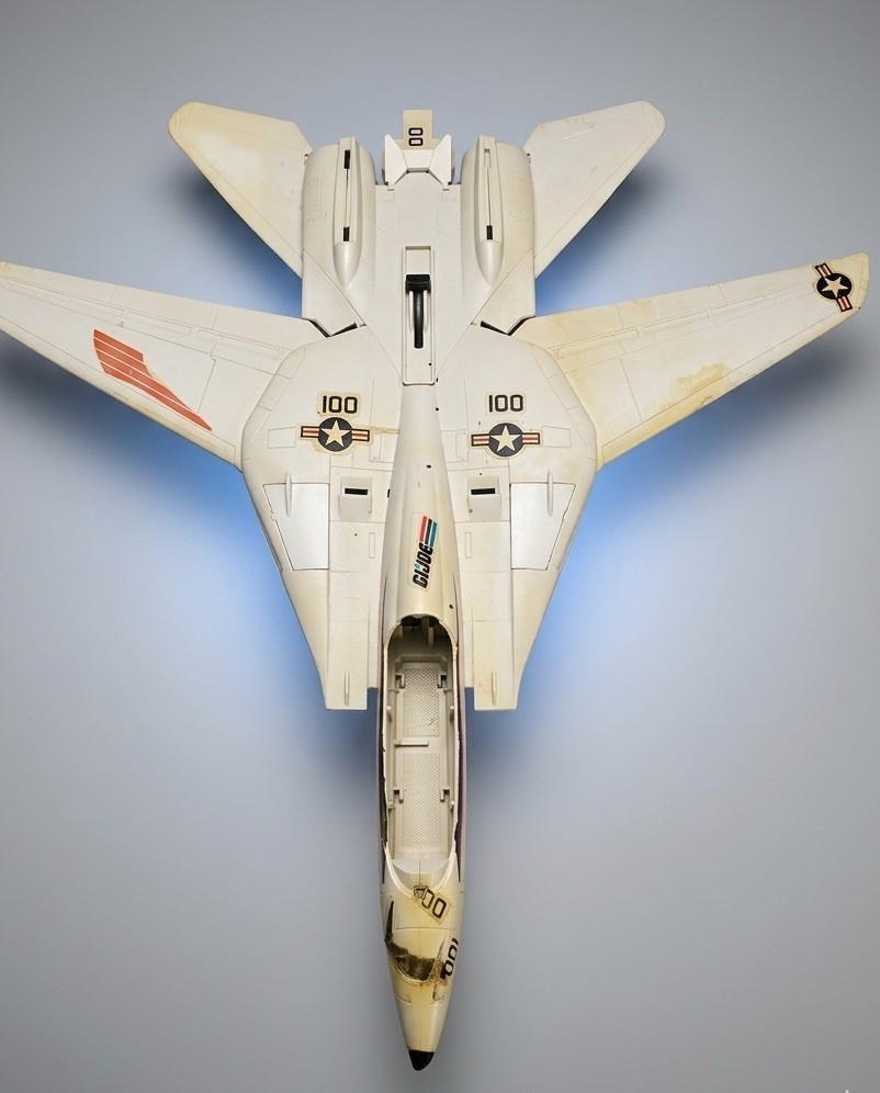 Vintage 1983 GI Joe Skystriker XP-14F Jet Body Shell Parts ONLY - WORKING GEARS