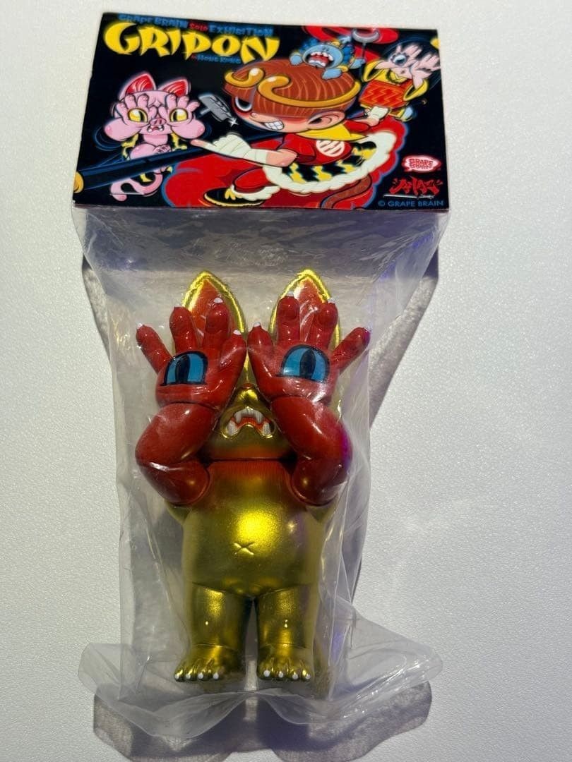 GRAPE BRAIN Jigoku Neko Onigiri Sofubi Figura in Vinile Giocattolo di Design
