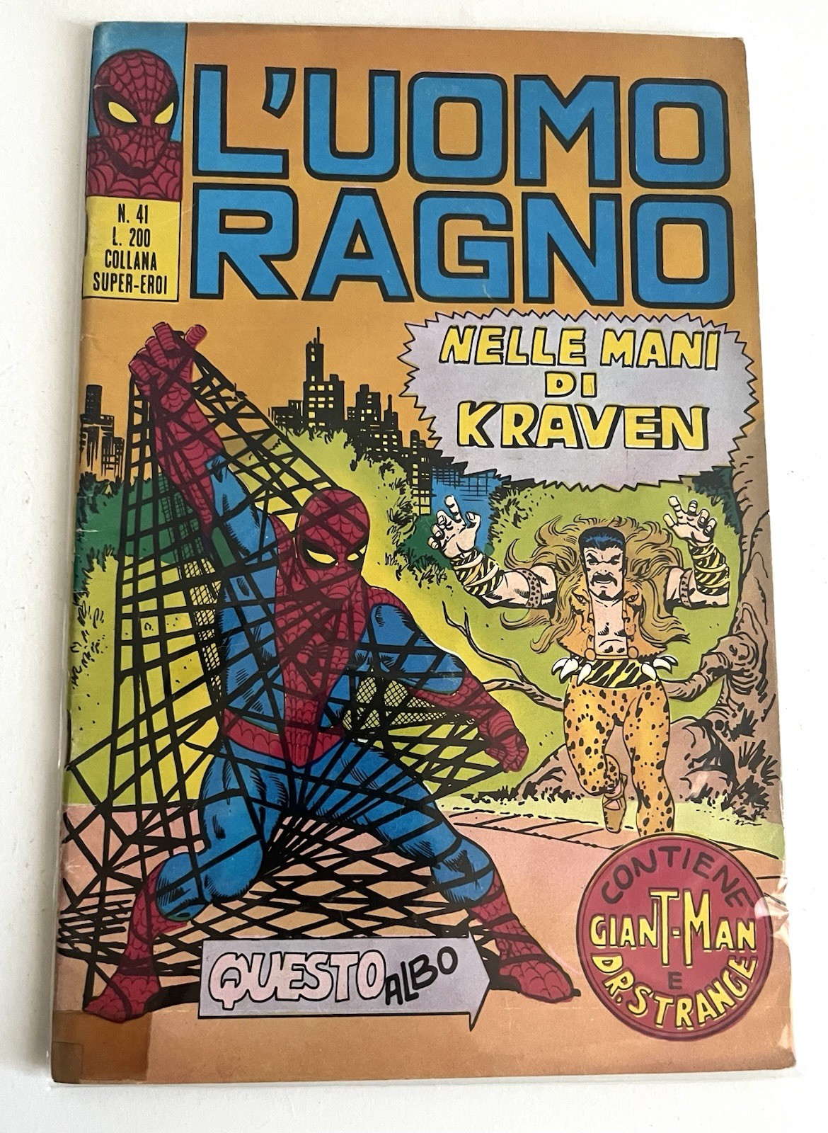 L'Uomo Ragno n.41 Nelle mani di Kraven 1972 Stan Lee John Romita ITA