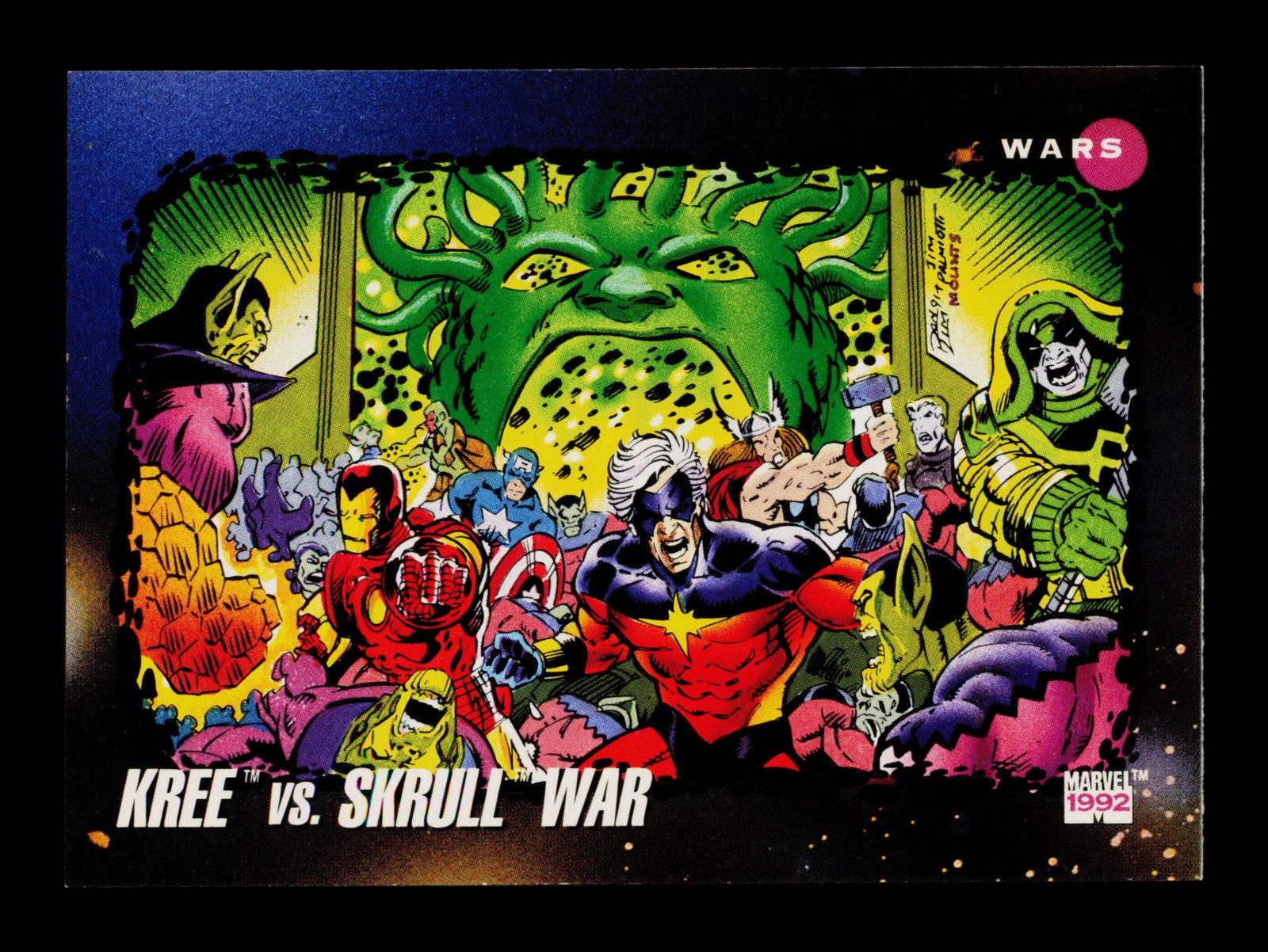 190 Kree vs. Skrull War Wars 1992 Impel Marvel Trading Card TCG CCG