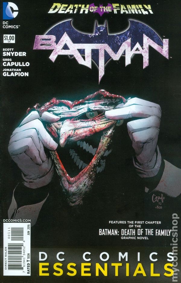 DC Comics Essentials Batman Morte della Famiglia #1 FN/VF 7.0 2016 Immagine Stock