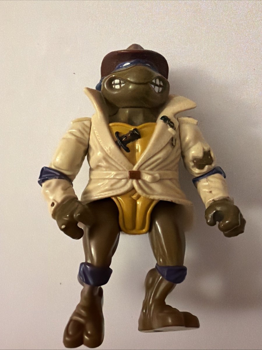 Figurina Vintage TMNT Donatello Undercover Detective Teenage Mutant Ninja Turtles 1990