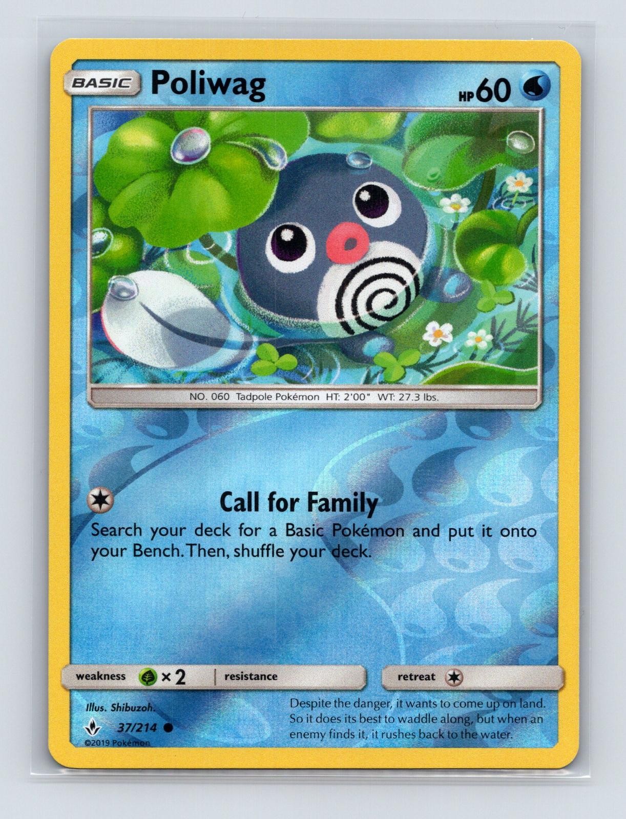 Poliwag 37/214 Legami Ininterrotti Reverse Holo Comune Quasi Nuovo Pokemon