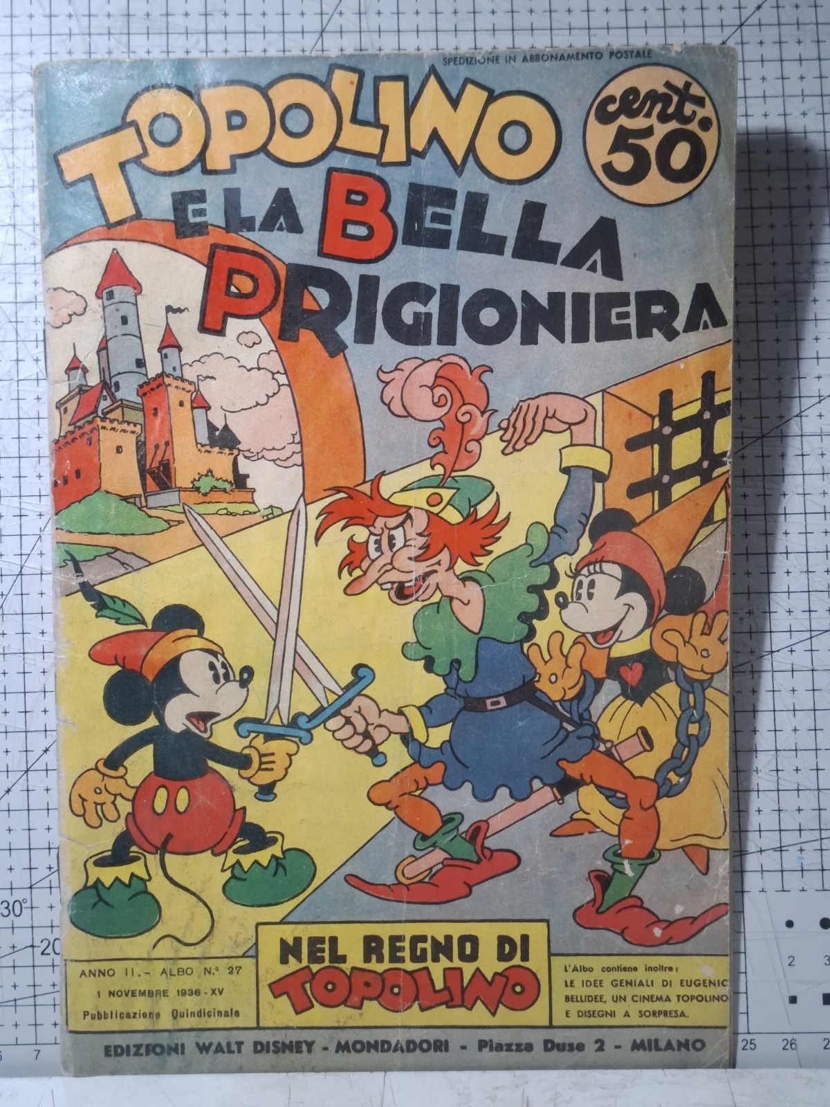 Edizioni Walt Disney Mondadori Nel regno di Topolino n.27 1936 a colori