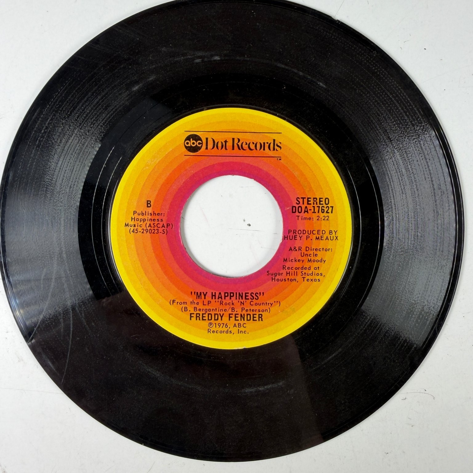 Freddy Fender – Vaya Con Dios 7" Single Record 1976 ABC Dot Country Pop Rock 45