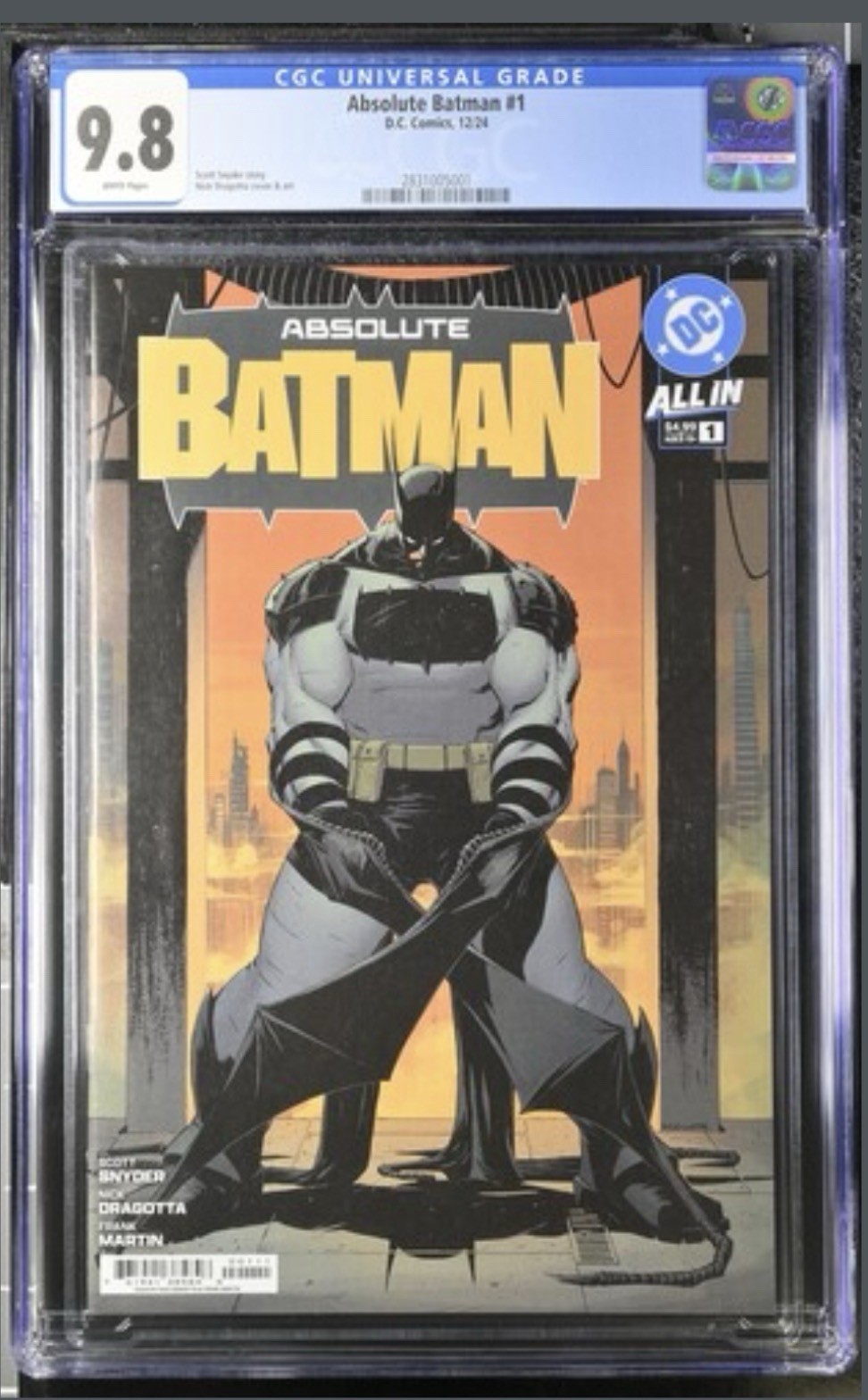 🔥🔥 Absolute Batman #1 CGC 9.8 2024 Dragotta Cover A - 1st First Printing