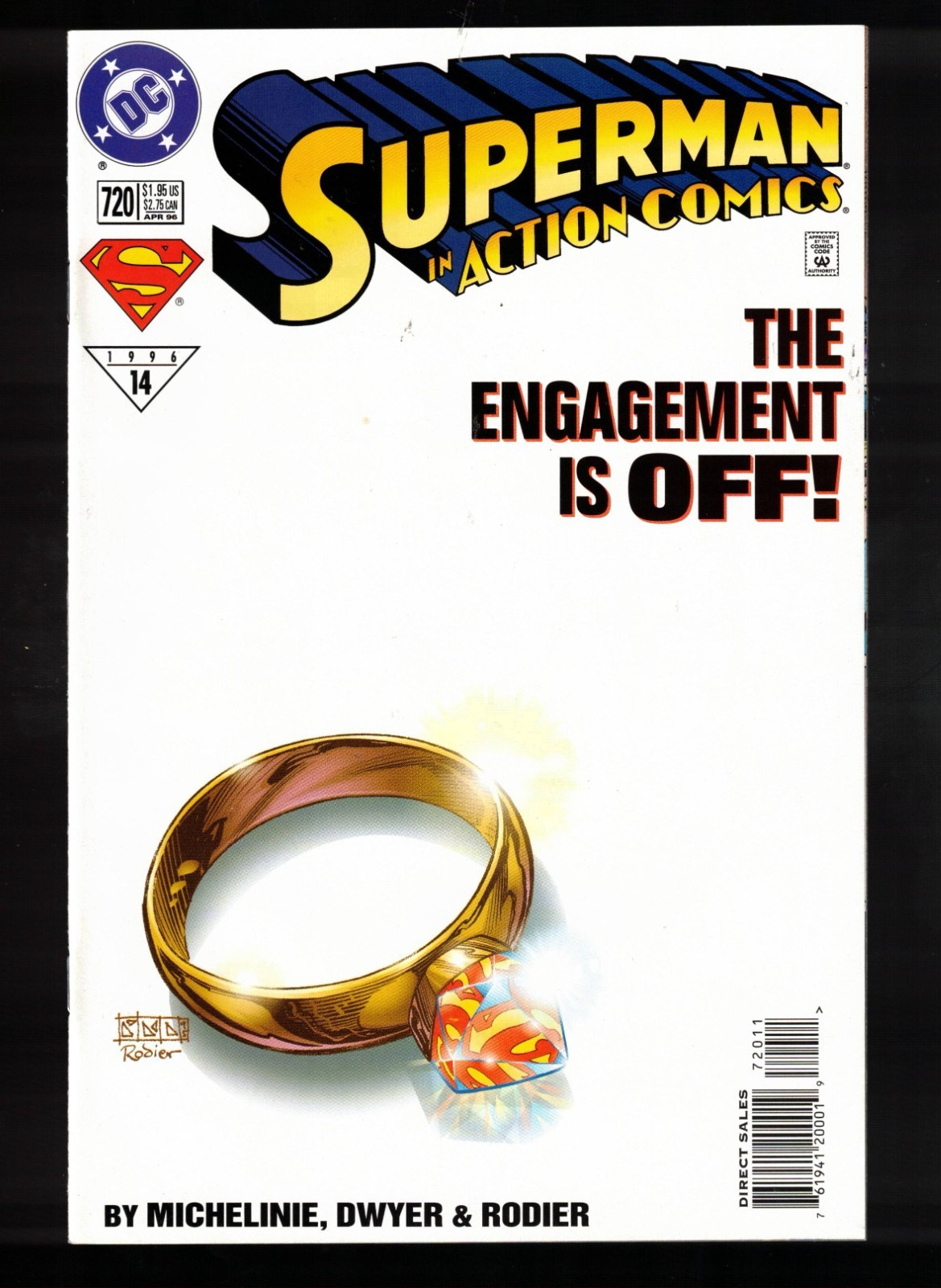 Action Comics #720 Superman!  Il fidanzamento è spento!  DC Comic 1996 ottime condizioni+