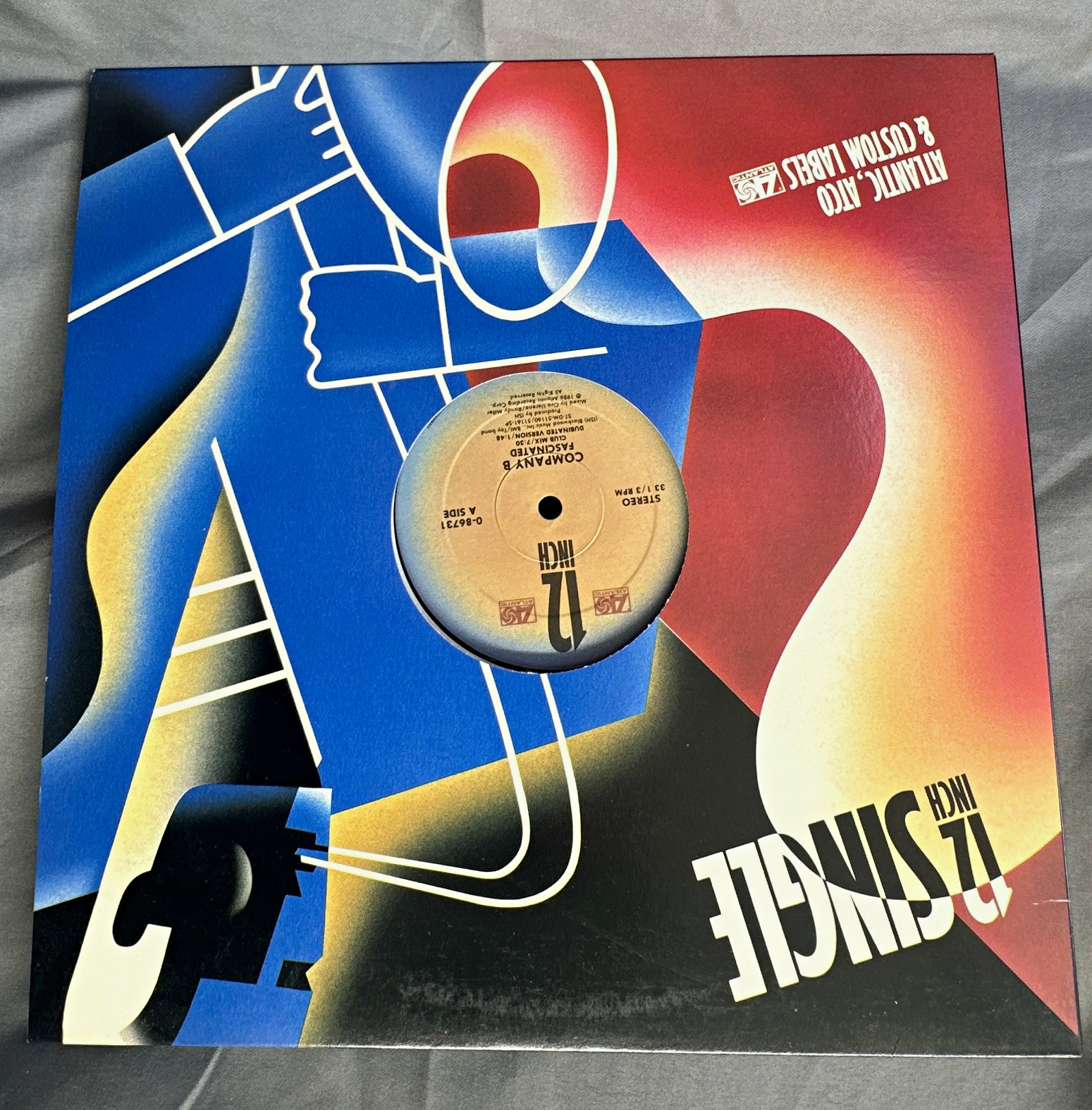 Company B Fascinated 12" Vinyl Single Stereo 33 RPM Atlantic 1986 O-86731