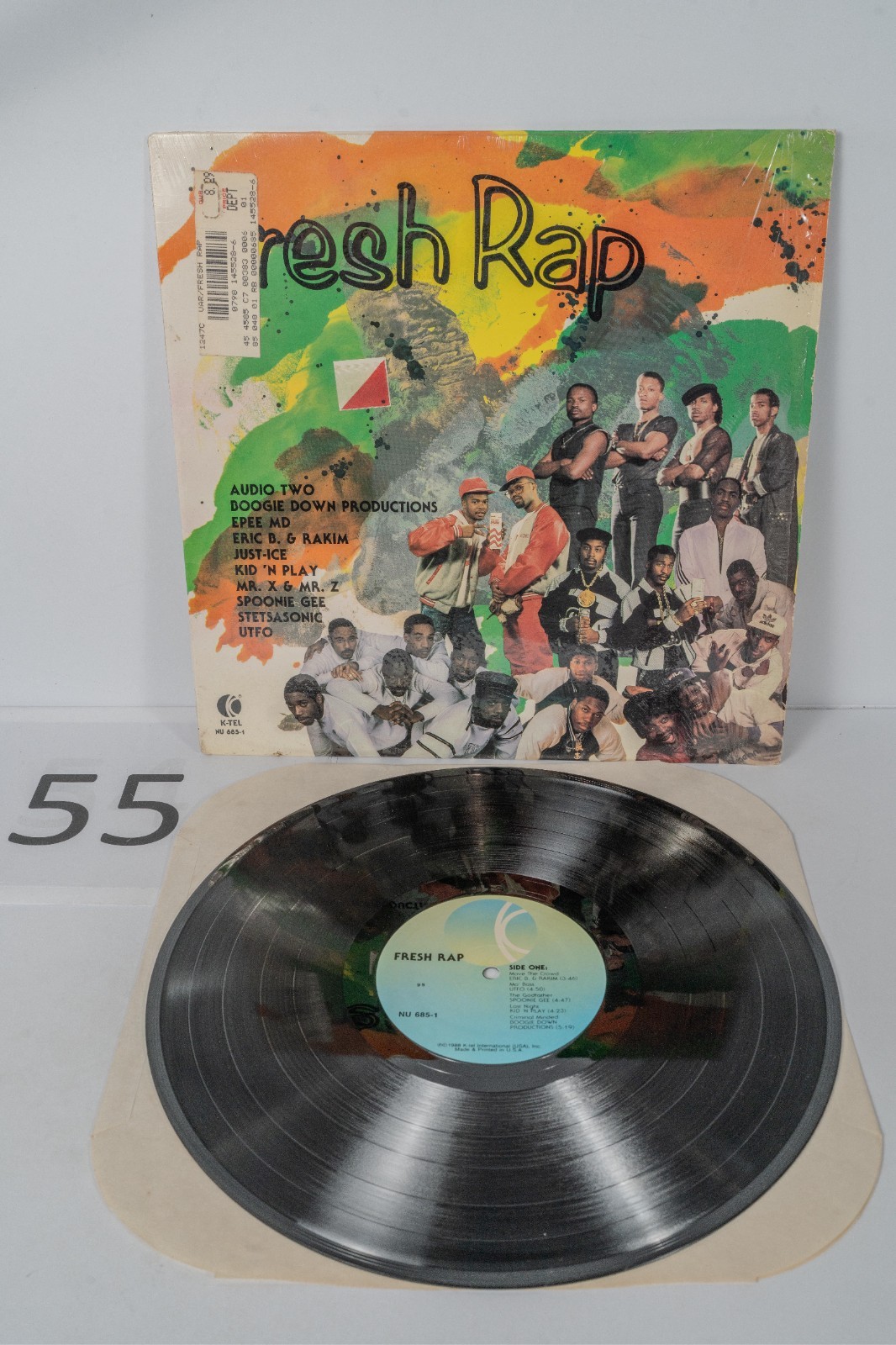 Various Artists - Fresh Rap 1988 LP K-tel Records Hip-Hop Compilation Vinyl VG+