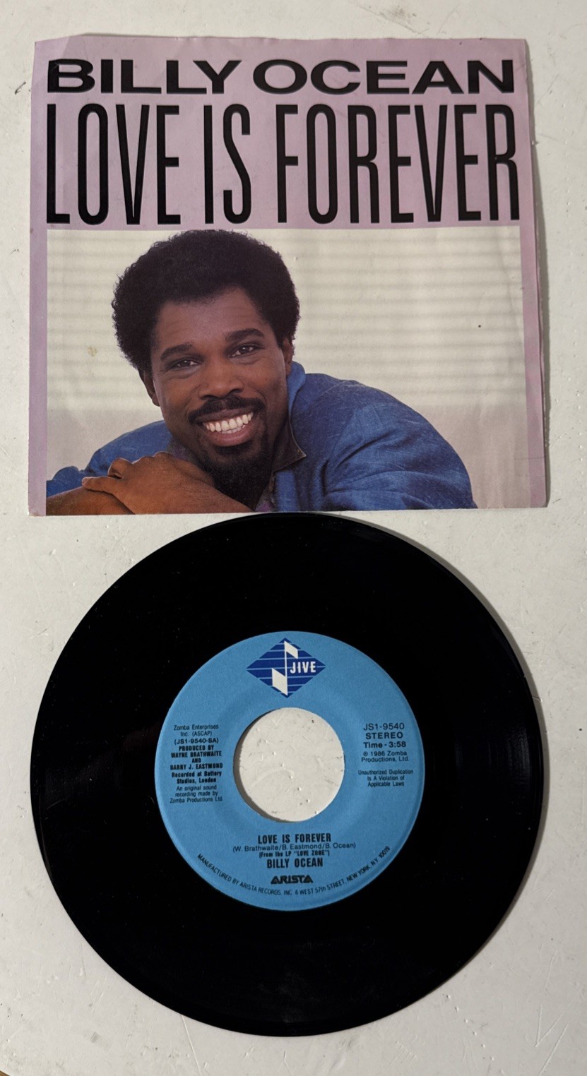 BILLY OCEAN Love Is Forever/Dancefloor 7" 45 RPM F136 With Sleeve