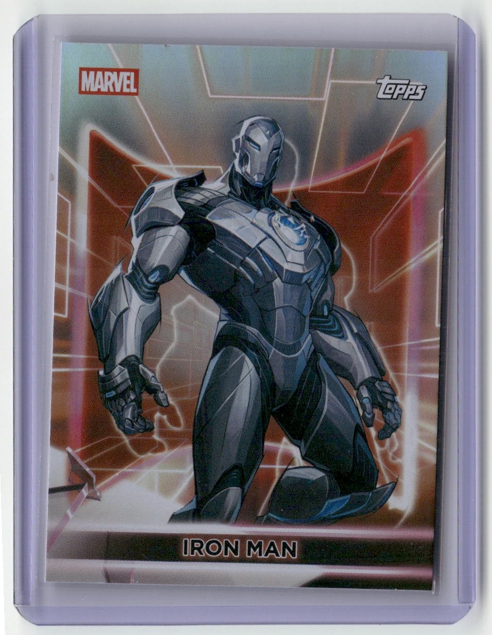 2026 Topps Marvel Neon Rivals Variazione Rainbow Foil Iron Man
