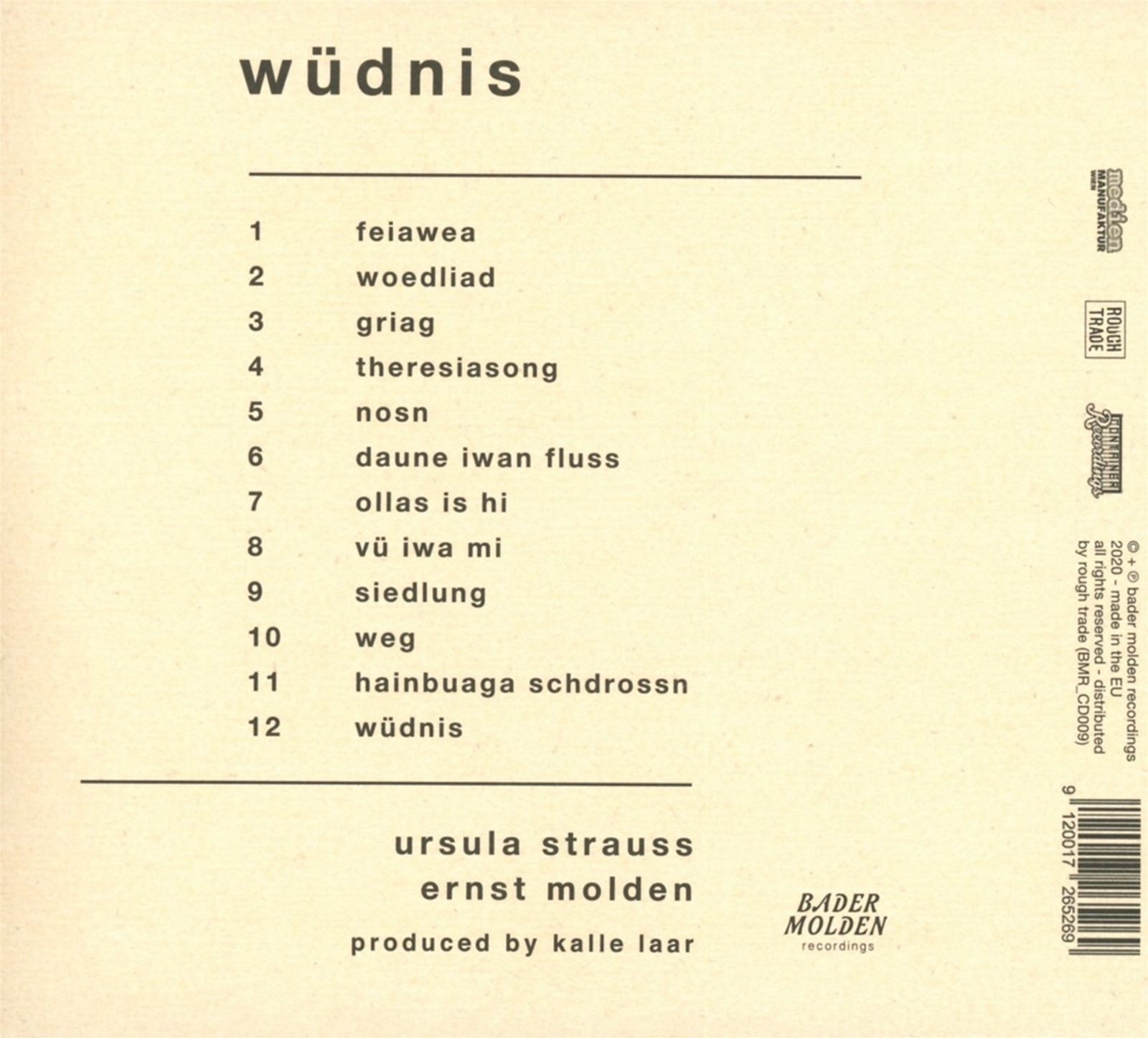 Ursula Strauss & Ernst Molden: Ursula Strauss & Ernst Molden: Wüdnis - jpc Scha