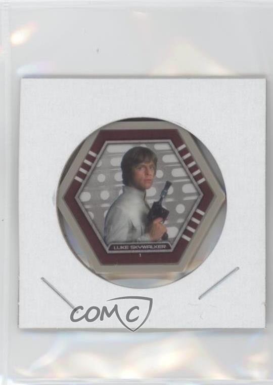 2016 Topps Star Wars Galactic Connexions dischi serie 3 grigio Luke Skywalker z7j