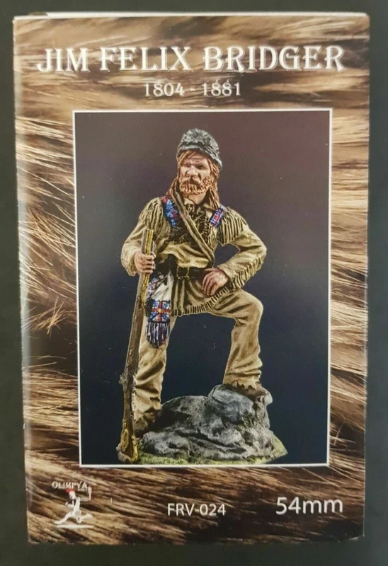 OlimpYa Models 54mm metal kit "Jim Felix Bridger, 1804-1881" BOX NEW!