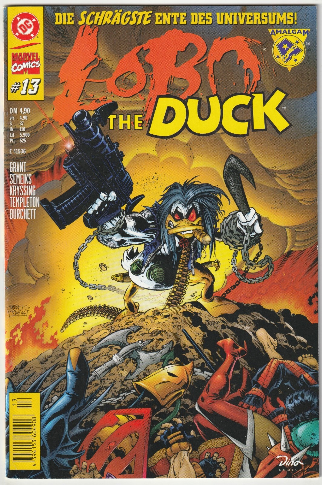 ✪ DC AGAINST MARVEL #13 Lobo The Duck, Dino 1997 COMICHEFT TOP Z1