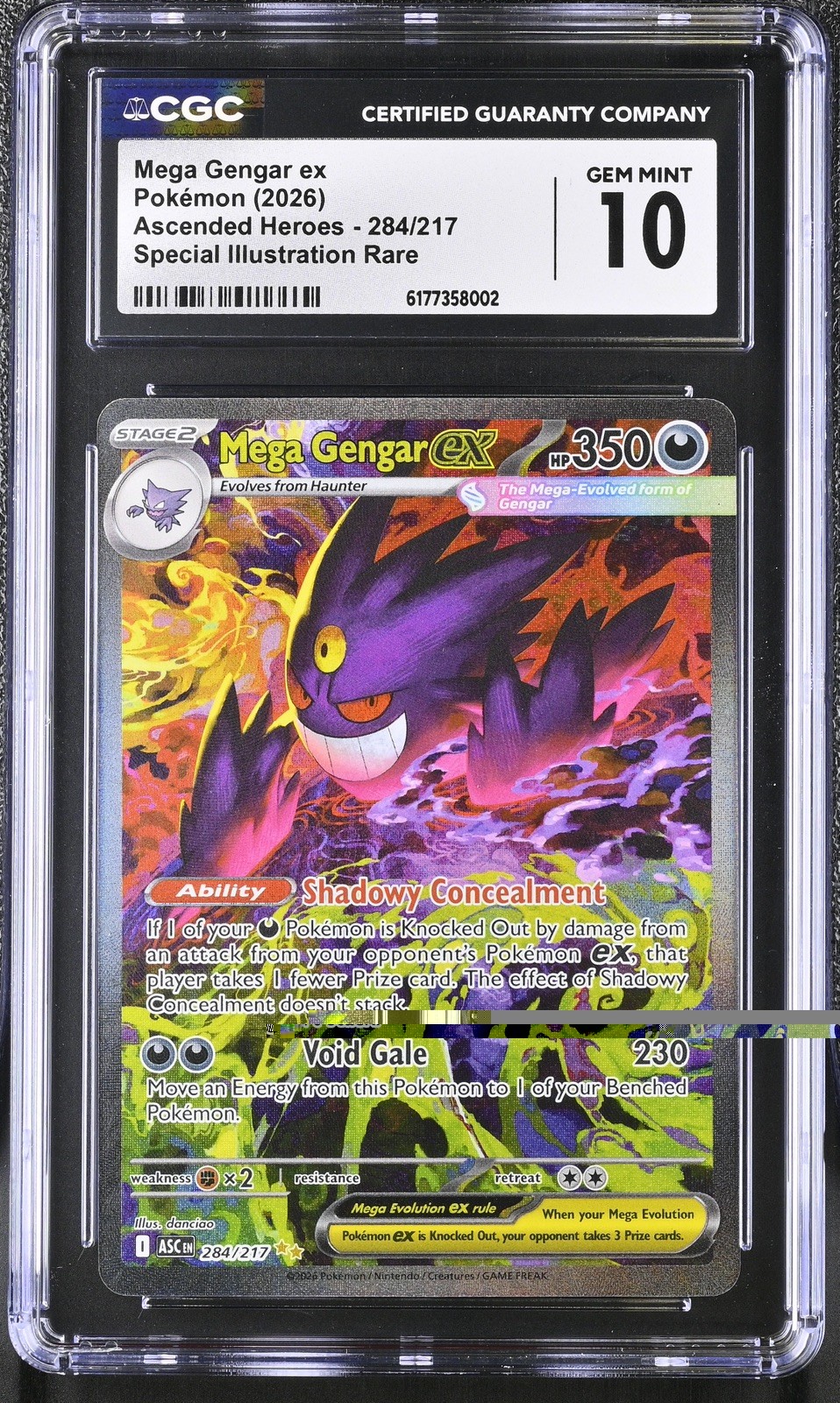 Mega Gengar ex 284/217 Me: Ascended Heroes Holo CGC 10 PSA