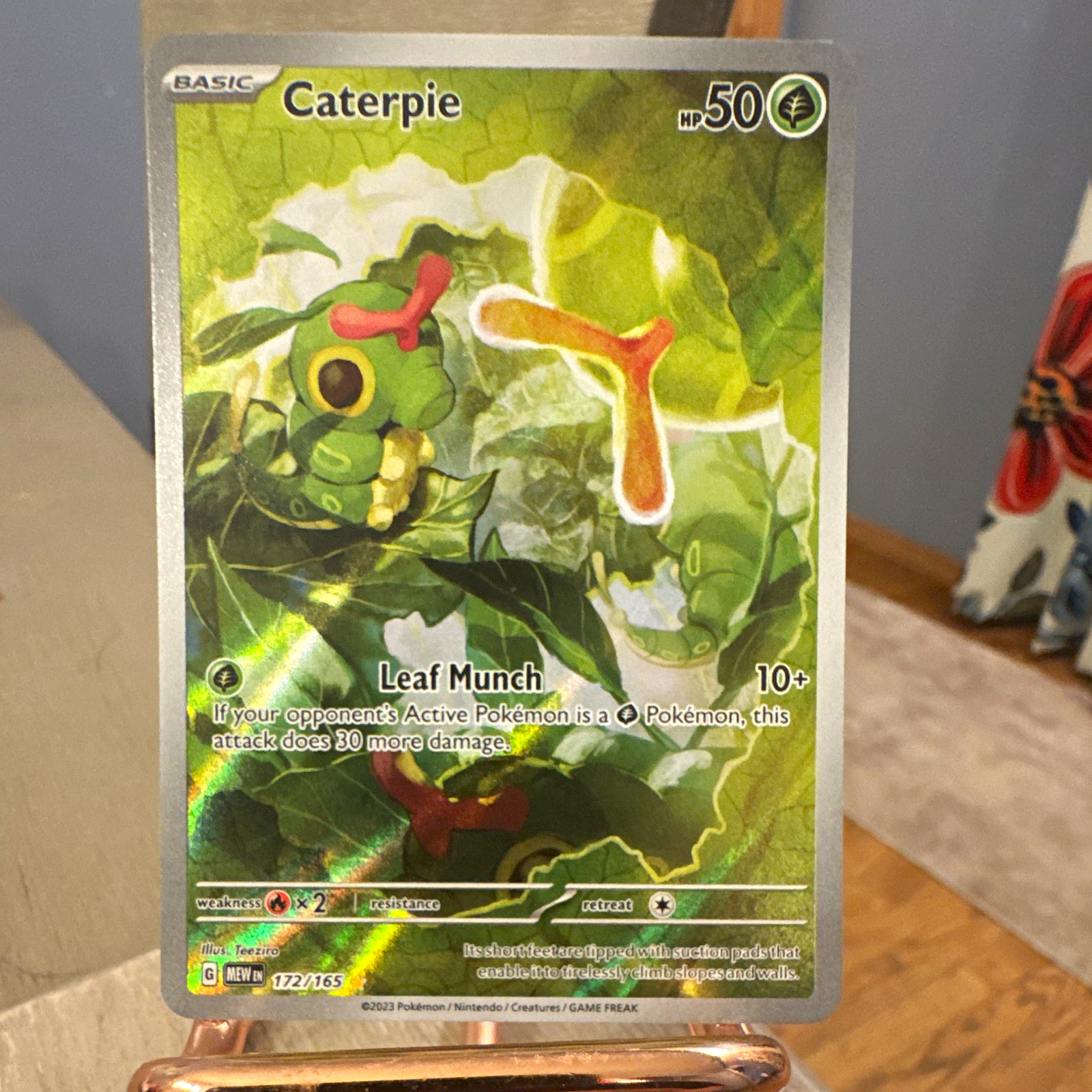 The Pokémon Company Pokemon TCG Caterpie 172/165 SV 151 IR Holo English 50 HP