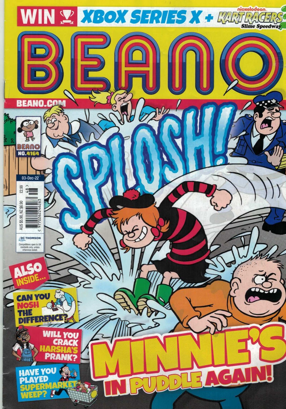 Beano Comic - No. 4164 - 03/12/2022 - Splosh! Minnie's In Puddle Again!