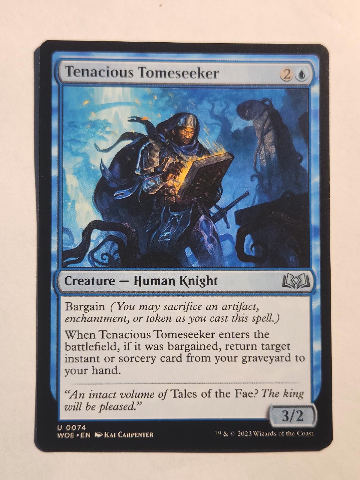 Tenacious Tomeseeker 74 Wilds of Eldraine Magic: The Gathering LP non comune