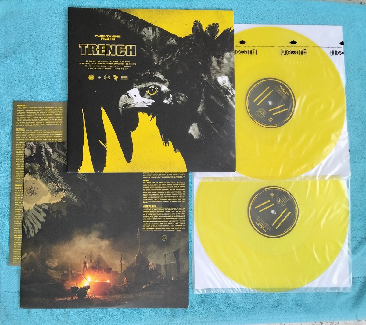 TWENTY ONE PILOTS Trench UO Exclusive 2 x LP Yellow Transparent Vinyl NM 