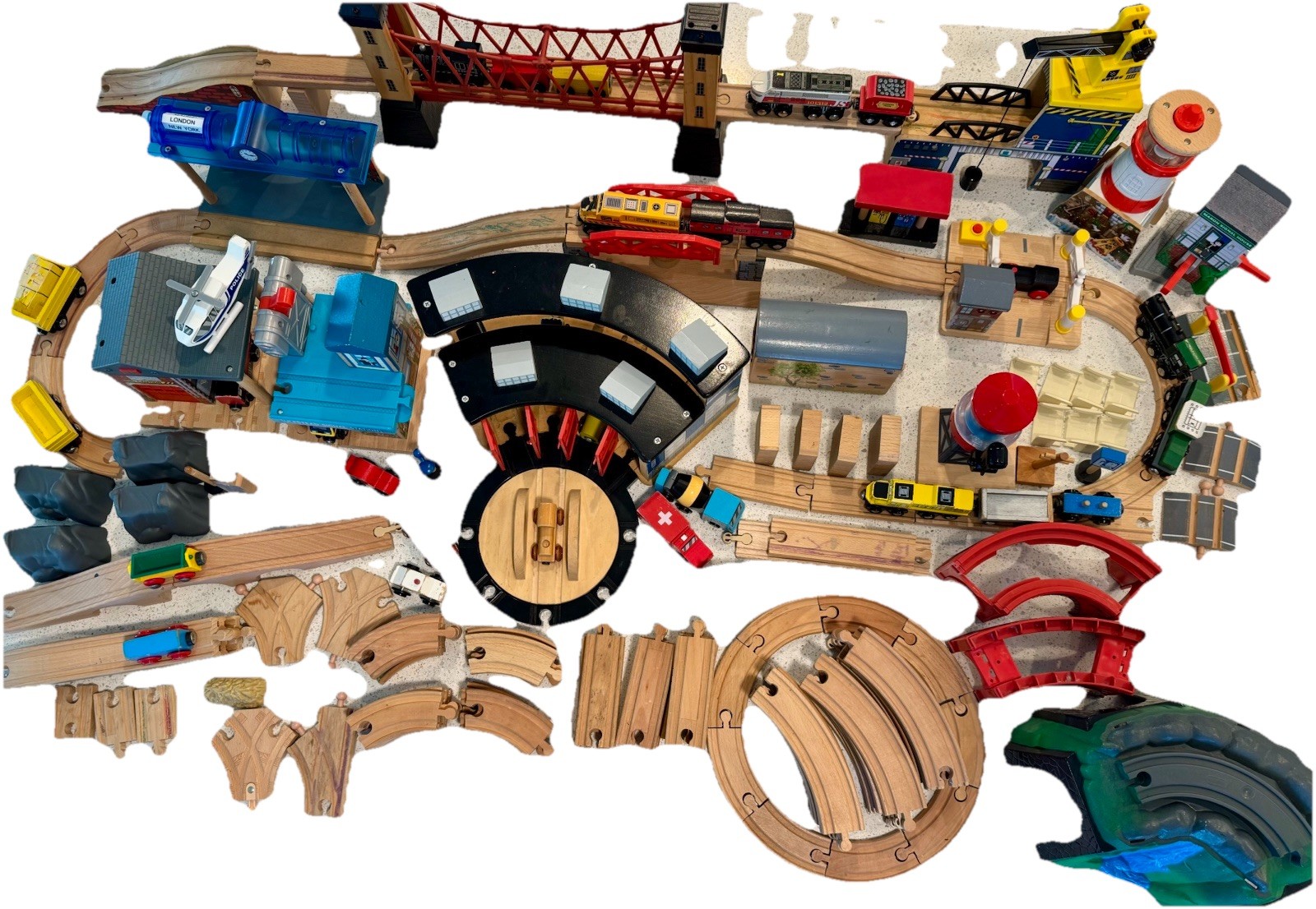 Lotto trenini in legno massiccio! Thomas & Friends, Melissa & Doug, Brio, pista, 160+ pezzi