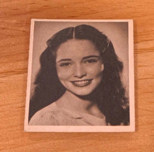 Raro 1948 Bowman R701-9 Movie Stars #5 Margaret Field VG-EX bello