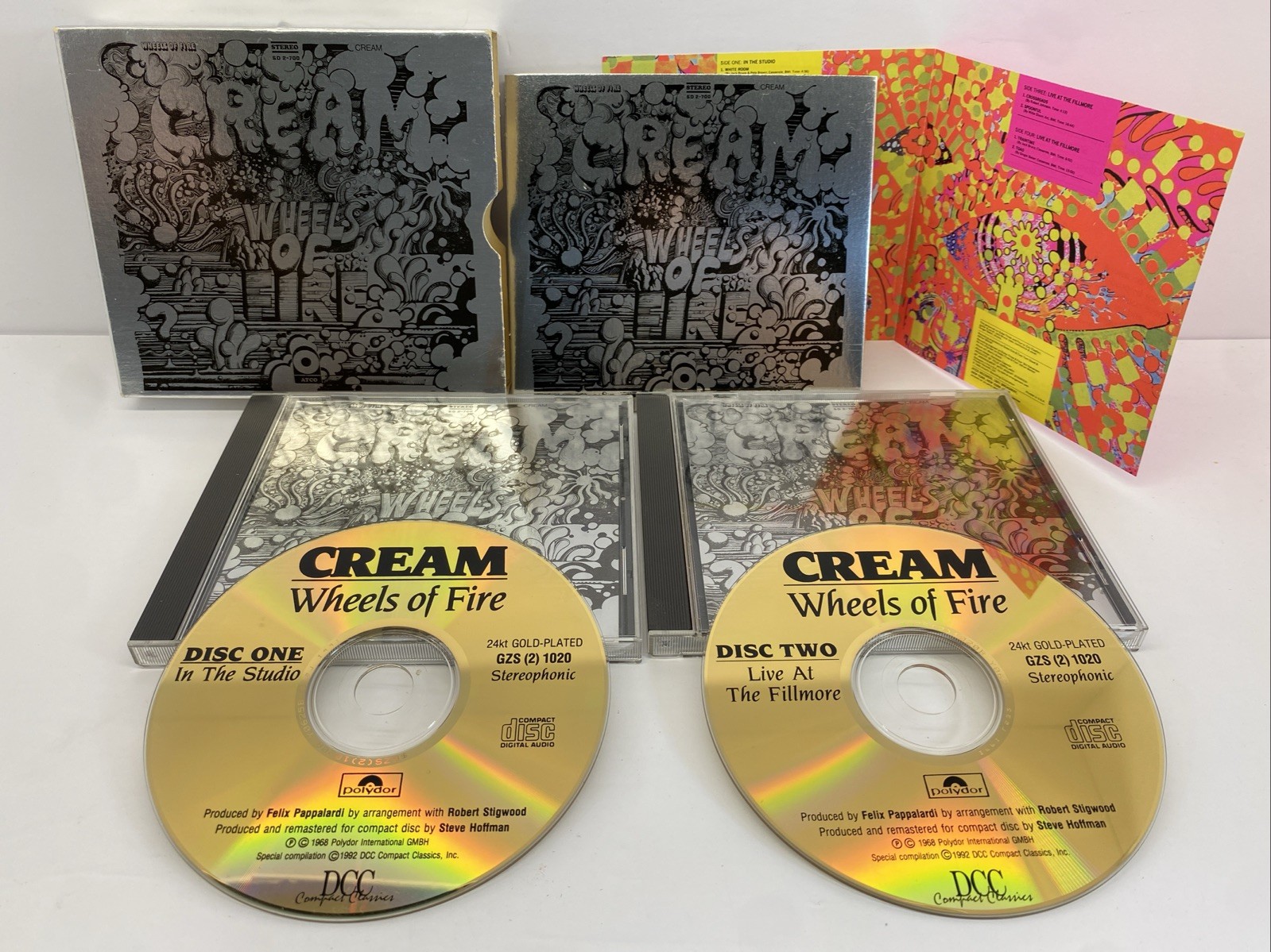 CREAM: Wheels of Fire 24k Gold CD Set DCC Compact Classics Remastered Audiophile