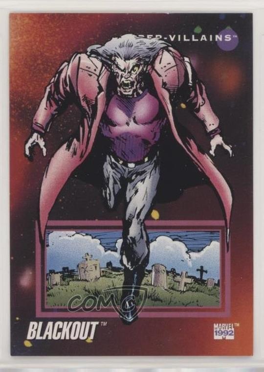 1992 Impel Marvel Universe Serie III Super-Villains Blackout #140 0nl0