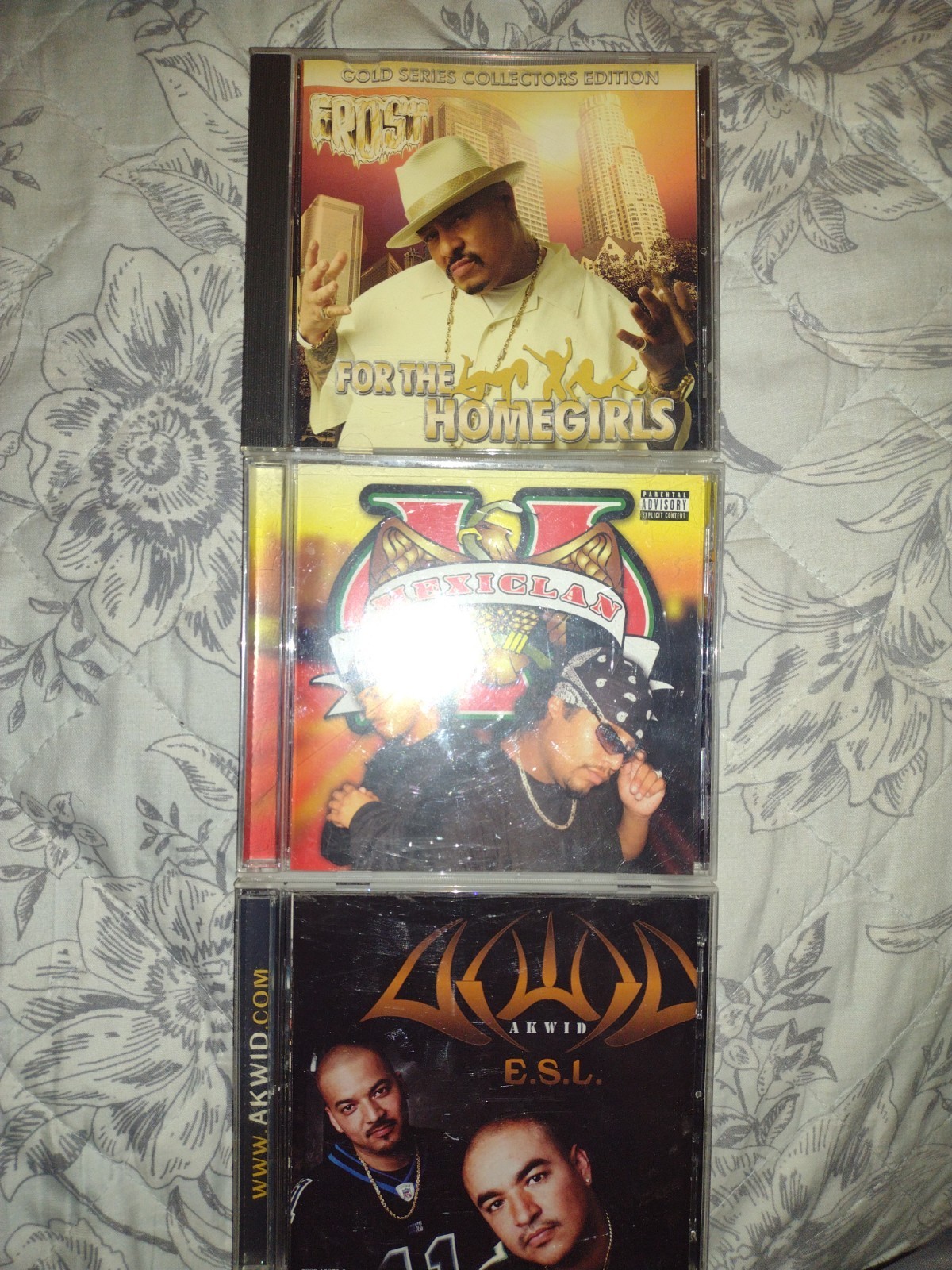 3 Cd LOT - Hip Hop -Kid Frost , MEXICLAN, AKWID (RARE ITEMS) all Used