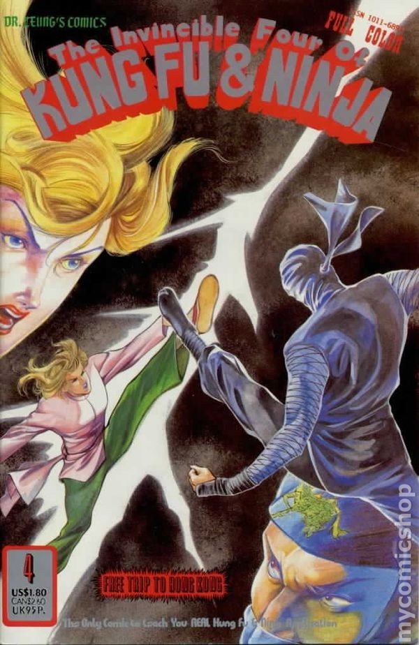 Invincibili Quattro di Kung Fu e Ninja #4 FN- 5.5 1988 Immagine Stock Basso Grado