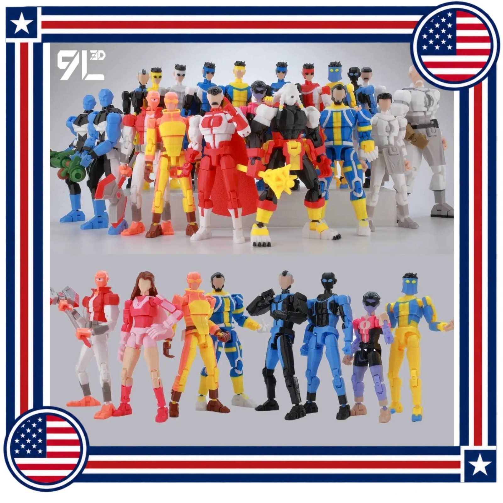 Modellino Invincible Omni stampato in 3D 5,5 pollici modello anime posabile