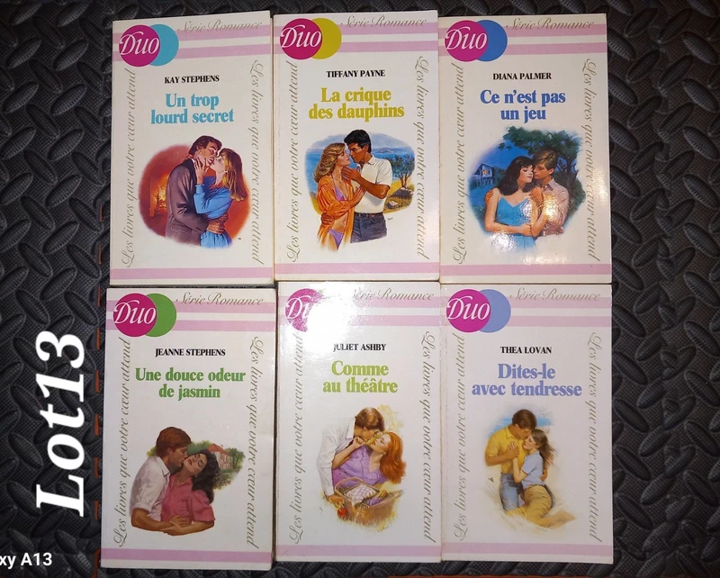 Lot de 6 livres de romance anciens - Collection Duo (Série Romance - Années 80