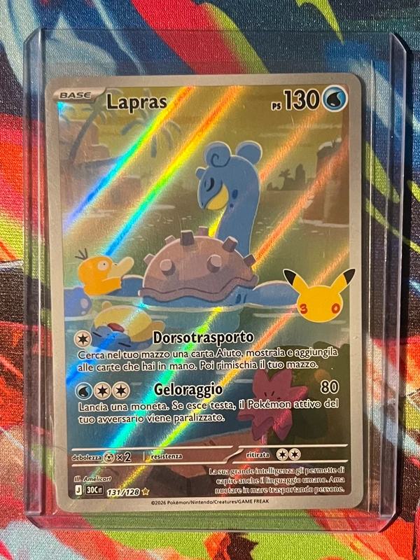 Lapras 131/128 Illustration Rare - 30° Anniversario Pokémon (ITA)