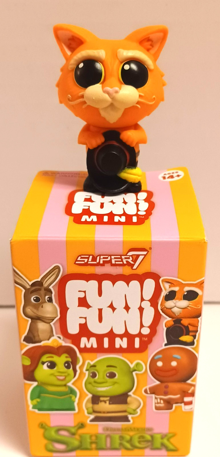Super7 Shrek Fun Mini Wave 01 Gatto con gli stivali rara figura in vinile 1/24 2,25" NUOVO