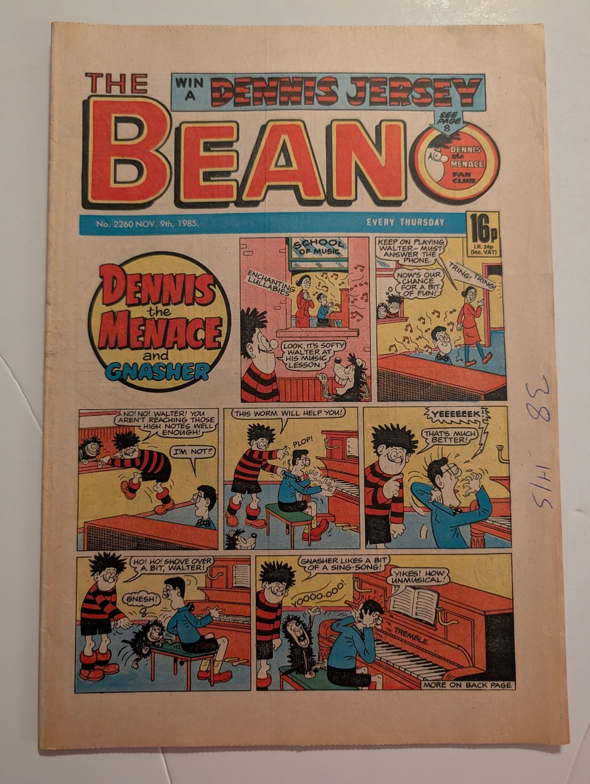 Beano Comic No 2260, November 9th 1985.
