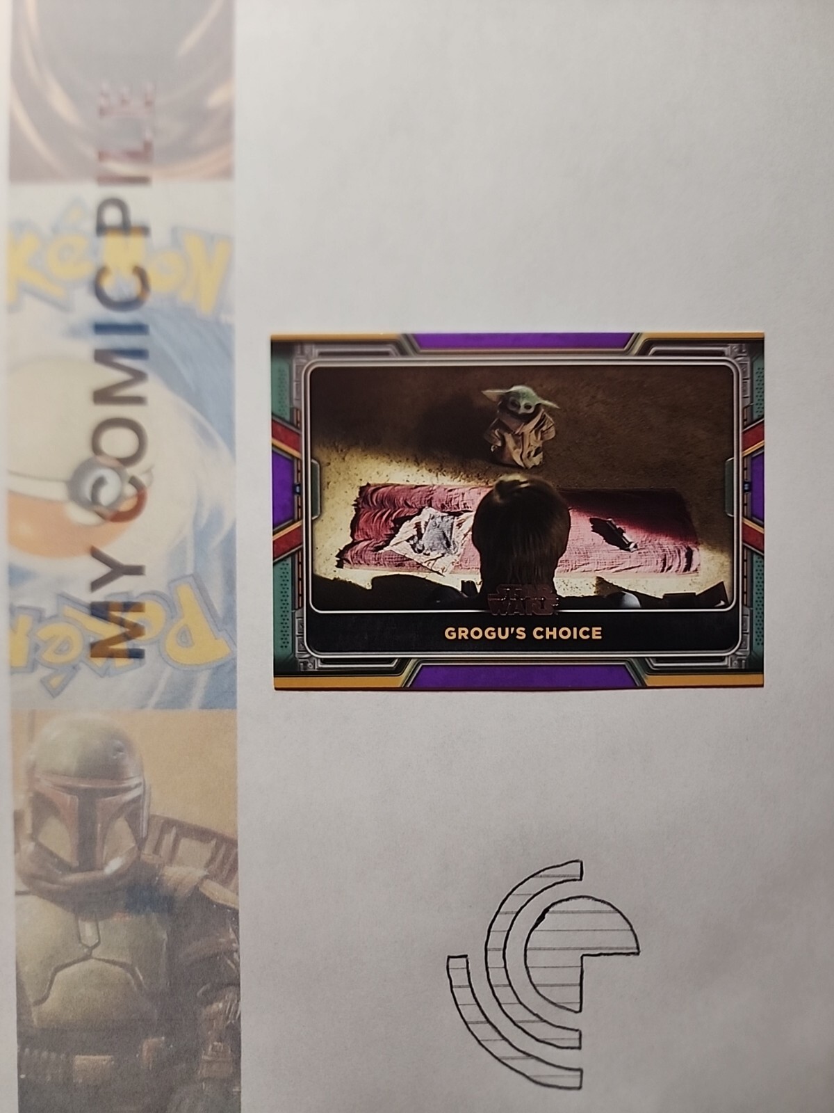 2022 Topps Star Wars Book Boba Fett Grogus Choice Purple #86
