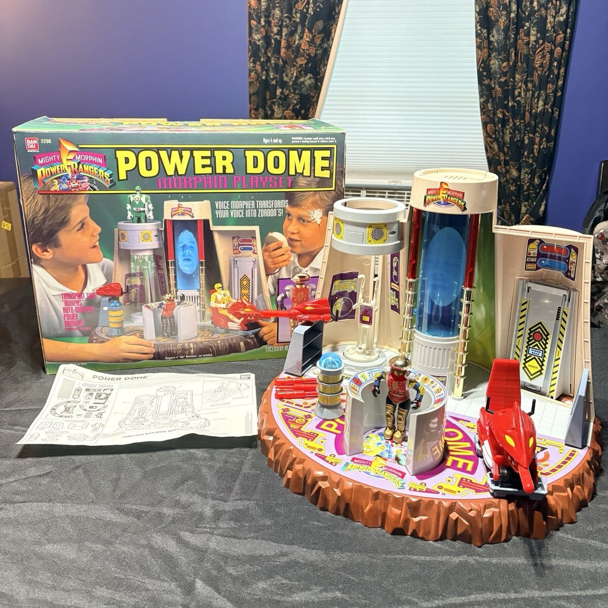 Vintage Mighty Morphin Power Rangers Power Dome 100% Complete w/ Inserts Works